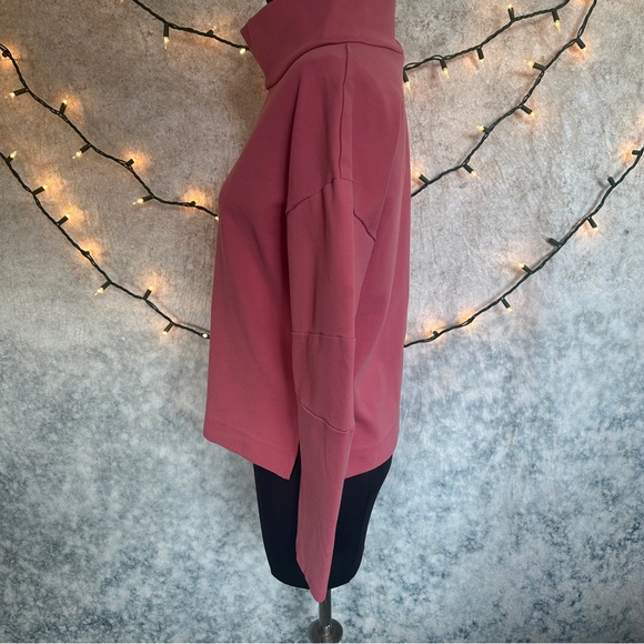 Perfectly imperfect pink Girls mock turtle neck sweater - Picture 2 of 4